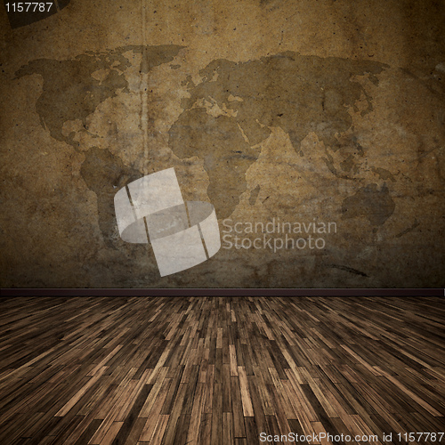Image of floor world map