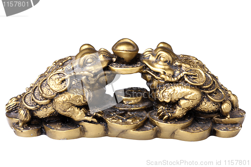 Image of Chinese feng shui frogs 