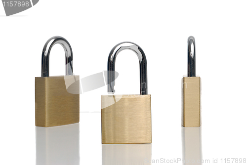 Image of Three security gold locks