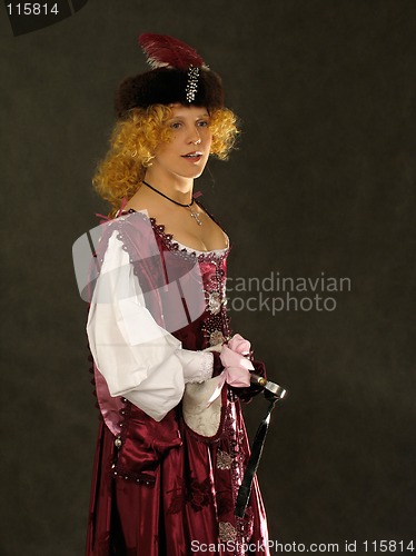 Image of Girl in Polish clothes of 17 century