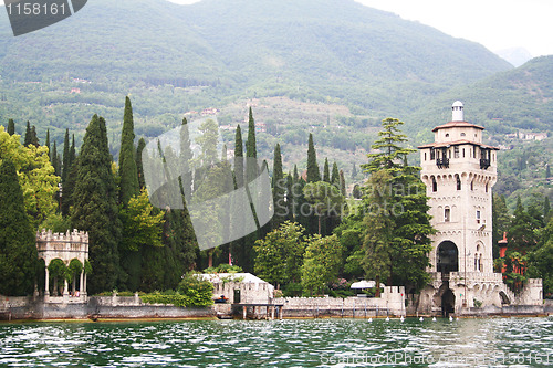 Image of Italy. Lake Garda. Ancient villa