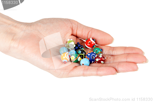 Image of Colored glass beads