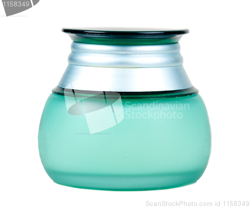 Image of green bank with cosmetic 