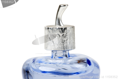 Image of blue perfume bottle