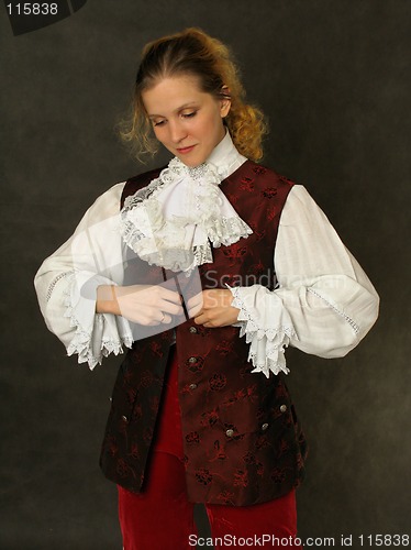 Image of Woman in old french clothes