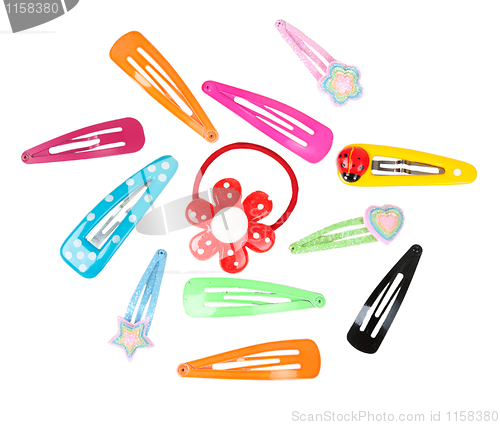 Image of colored hairpins