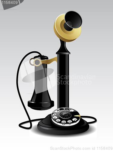 Image of Vector vintage telephone
