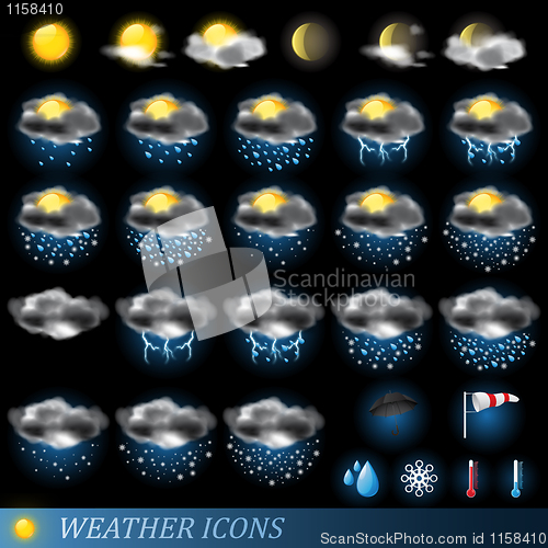 Image of Weather icons set