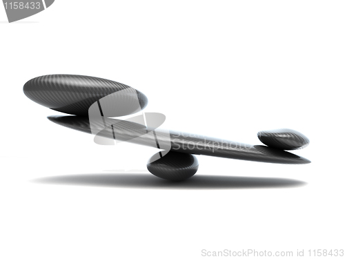 Image of stability scales with carbon fiber shapes