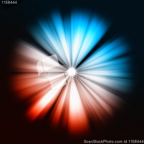 Image of Blue and red Beams of light: shining star 