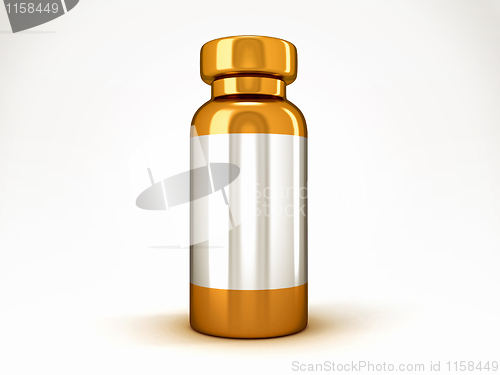 Image of Medicine: Golden medical ampoule 