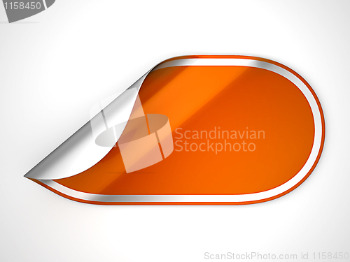 Image of Orange rounded hamous sticker or label 