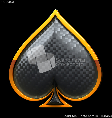 Image of Spades textured card suits over black