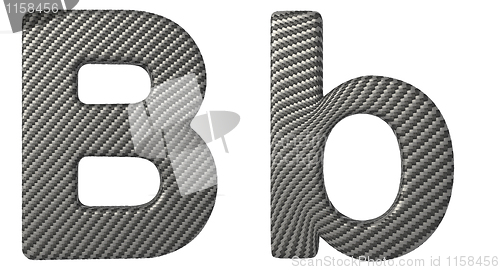 Image of Carbon fiber font B lowercase and capital letters