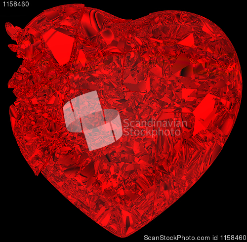 Image of Broken crystal Heart: disease or pain