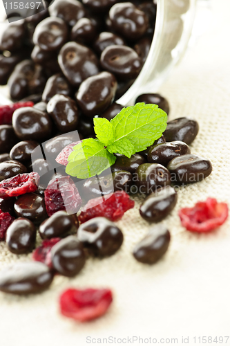 Image of Chocolate covered cranberries