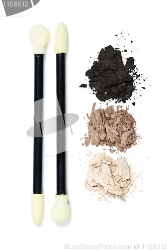 Image of Eye shadow makeup with applicators
