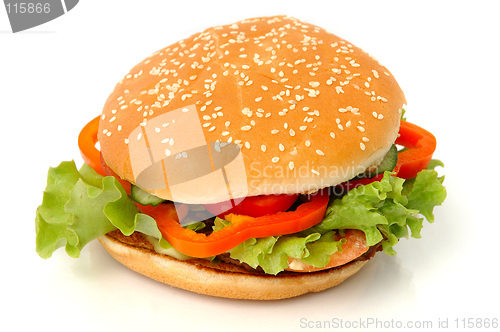 Image of Big hamburger isolated