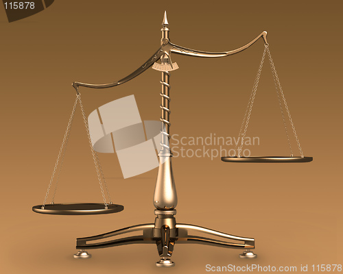 Image of Brass scales 3D concept