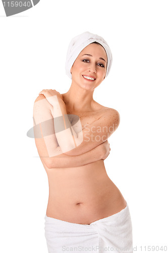 Image of Woman in towels at Spa or Bath