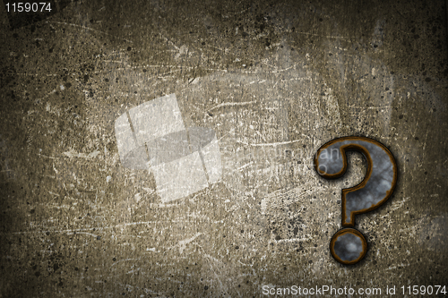 Image of rusty question mark