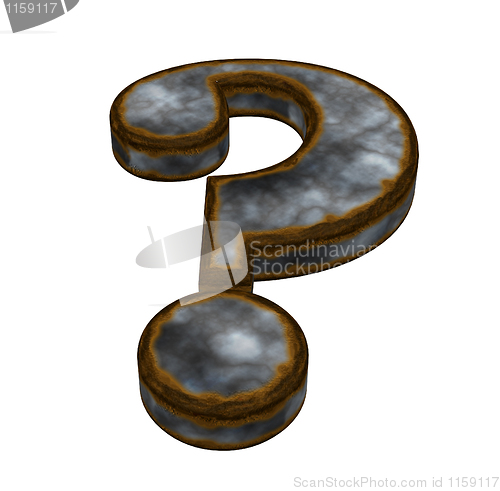 Image of rusty question mark