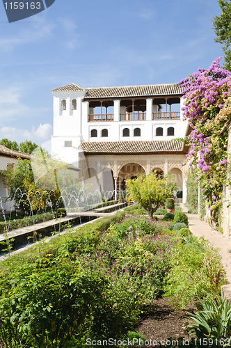 Image of Alhambra - Patio de la Acequia inside the Generalife gardens