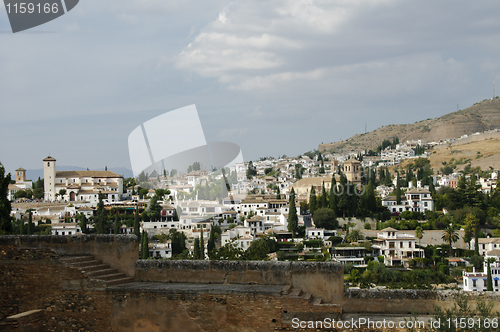 Image of View of the Albaicin, the Arabic district of Granada, Spain, and