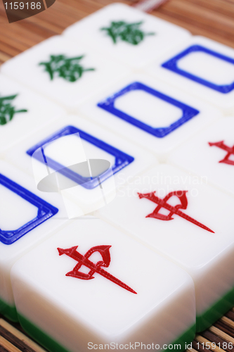 Image of Mahjong, very popular game in China 