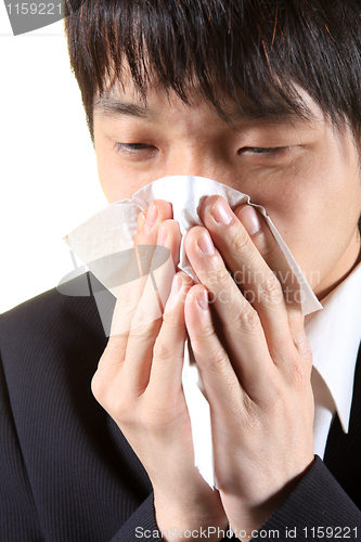 Image of young man with handkerchief 