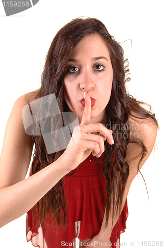 Image of Girl signing quiet.
