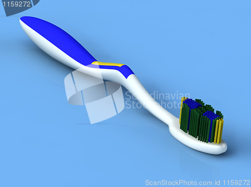 Image of 3d white toothbrush