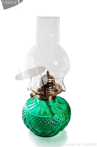 Image of Green oil lamp