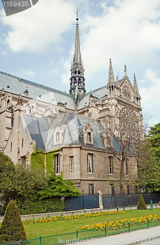 Image of Notre Dame de Paris in spring time