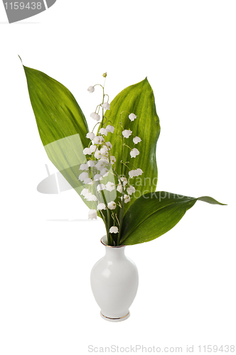 Image of Vase with lilies of the valley