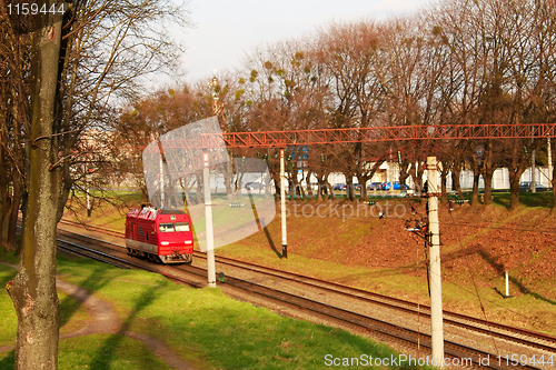 Image of Electric locomotive in urban areas