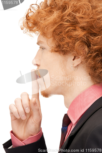 Image of finger on lips