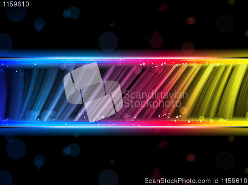 Image of Disco Abstract Colorful Waves on Black Background