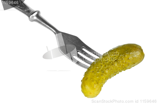 Image of Marinated cucumber and fork