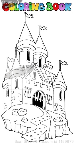 Image of Coloring book with castle 1