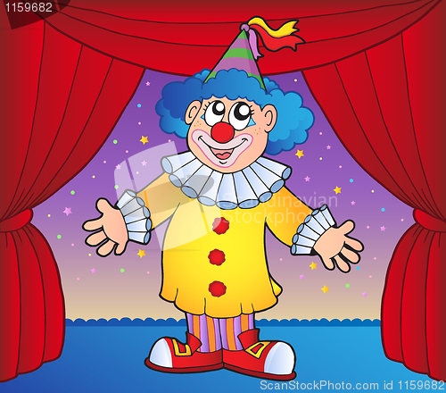 Image of Clown on circus stage 1