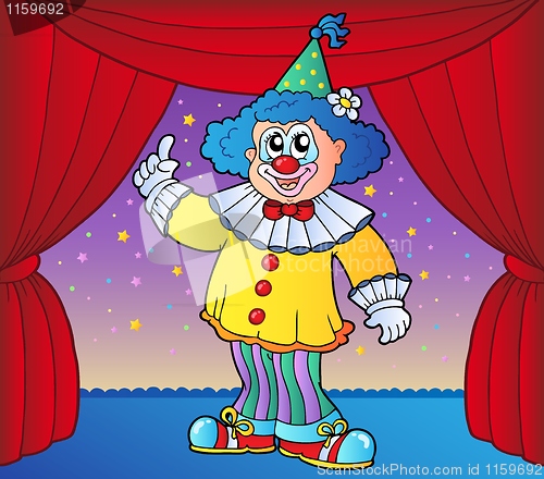 Image of Clown on circus stage 2