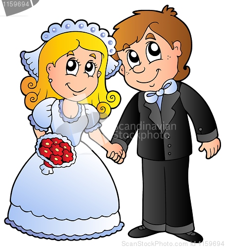 Image of Cute wedding couple