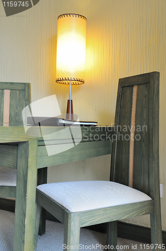 Image of Desk and chairs
