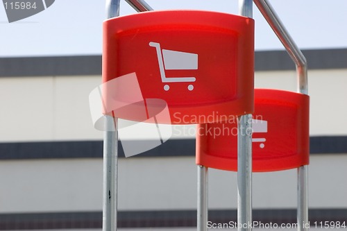 Image of Shopping Cart Return Signs