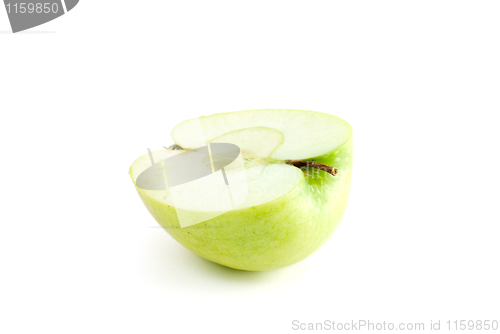 Image of Half of a green apple