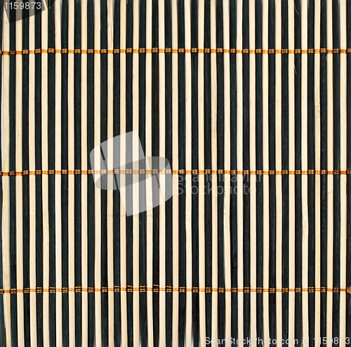 Image of Close-up of small bamboo stick straw mat