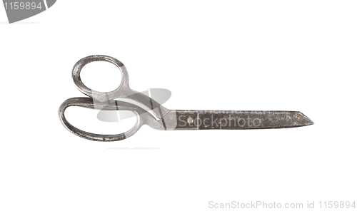 Image of Old scissors isolated on white with clipping path