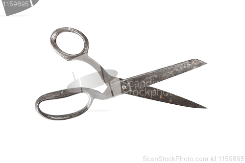 Image of Open scissors isolated on white with clipping path