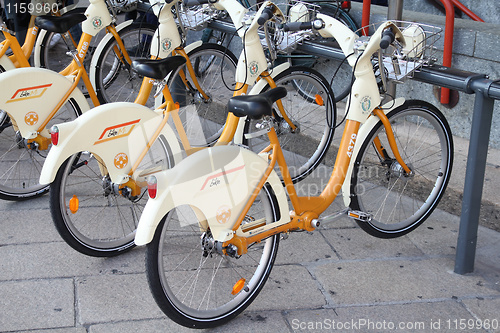 Image of City bikes in Milan